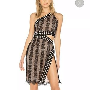 Revolve NBD Luz Black Lace Dress Small Orig $198